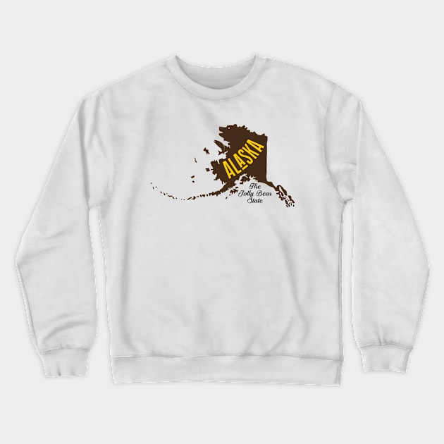 A funny map of Alaska Crewneck Sweatshirt by percivalrussell